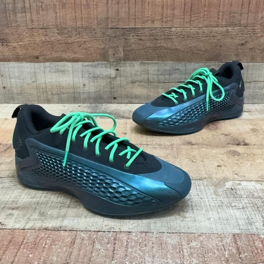 Adidas Shoes Mens Size 10 44 Blue Black Green Low Top Basketball Sneaker JQ6135